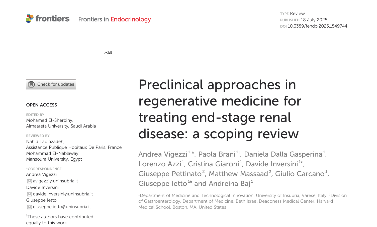 文献解读丨再生医学治疗终末期肾病，证据到了哪一步？